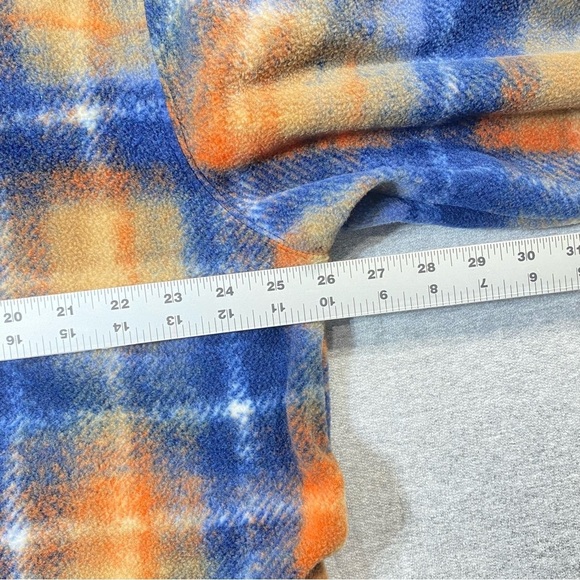 Columbia Men XL Steens Mountain Printed Fleece Jacket Blue Plaid Snap Button NWT - Picture 13 of 16